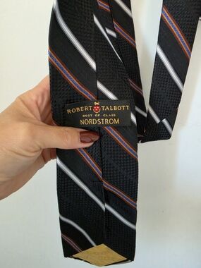Robert Talbott Black Striped Silk Tie - Nordstrom